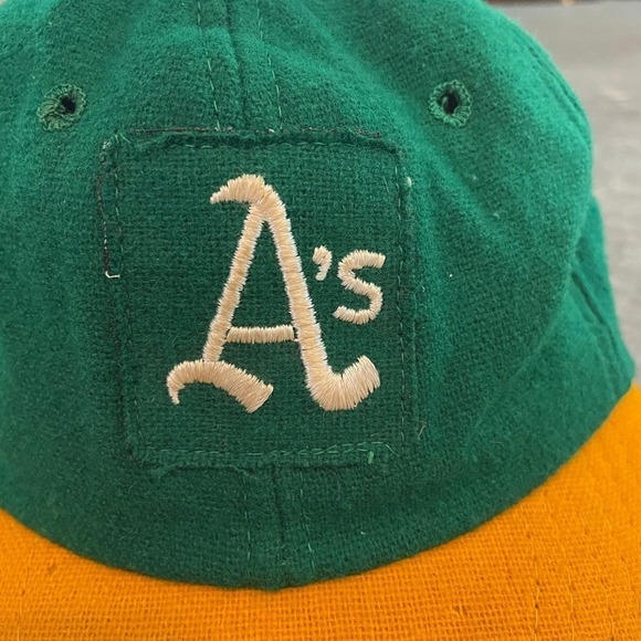 Vintage New Era Oakland A's Athletics Fitted Hat Cap 60s USA 6 1/2, 6 5/8, 6 3/4 - Picture 2 of 11